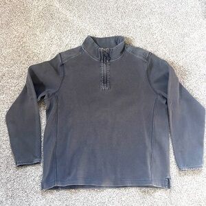 Carbon 2 Cobalt 100% Cotton Ribbed 1/4 Zip. EUC. Unique shoulder detail. M